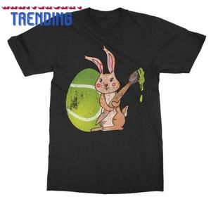 Cute Tennis Bunny Rabbit Eggs Shirt Easter   Classic